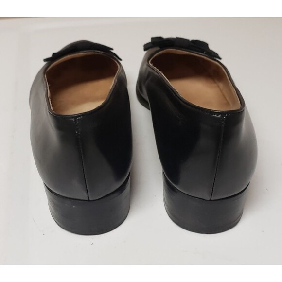 Cole Haan Handmade in Italy 100% Leather Black Low Heel Shoe Sz 9.5 PO Fair - Picture 8 of 11